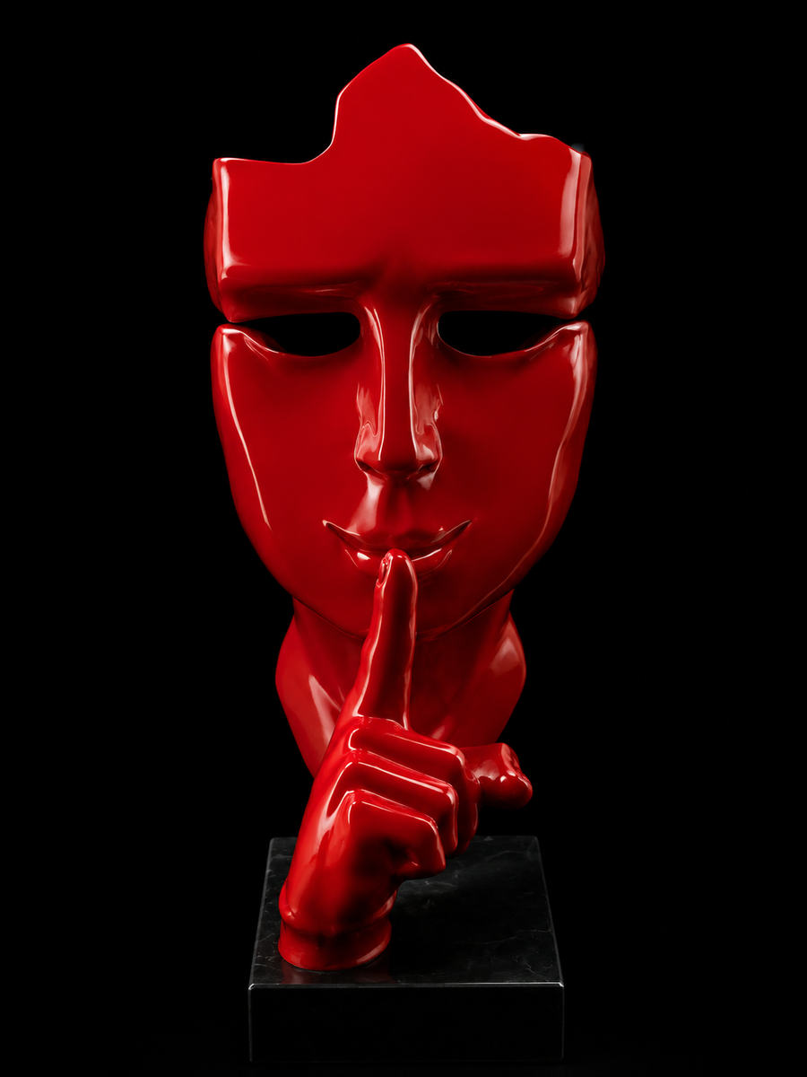 Masque rouge laqué — visuel de la chanson « De celles là »